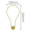 Girard sudron lampe filament me?tallique spirale? 240 mm 24w e27 2000k ambre