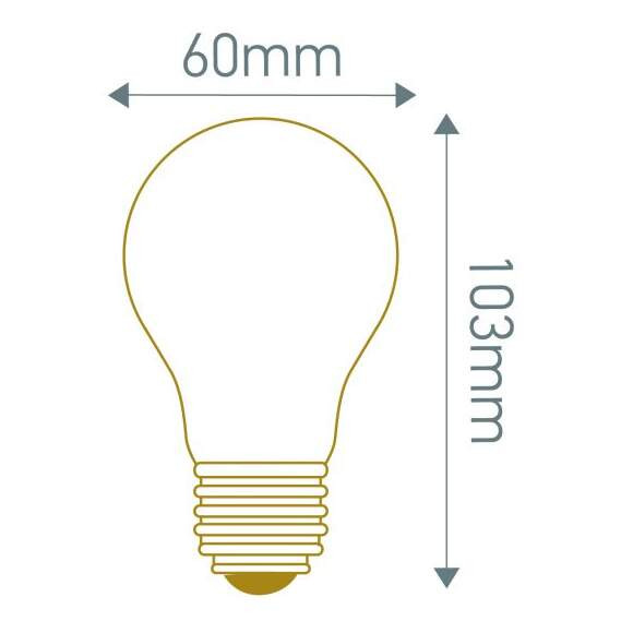 Girard sudron standard a60 led filament 4w e27 2700k 400lm dim. cl.