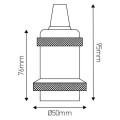 Girard sudron douille e27 aluminium ø50mm h.72mm noir mat
