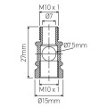 Girard sudron raccord sortie fil m.f. 10x1