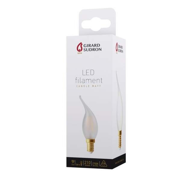 Girard sudron candle cv4 led filament 2w e14 2700k 210lm sat.