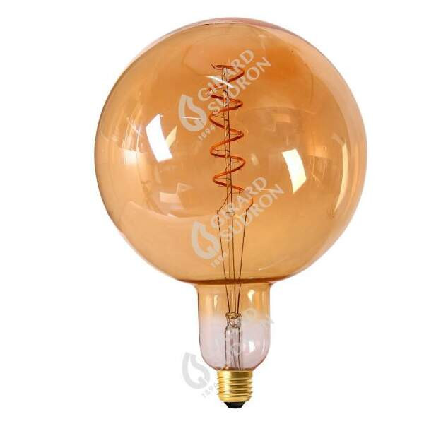 Girard sudron big bulbs led filament spiral globe g200 torsadée dimmable 6w 300lm 2000k switch ic dim