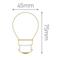 Girard sudron sphérique g45 filament led torsadée 3w b22 100lm dim. ambre