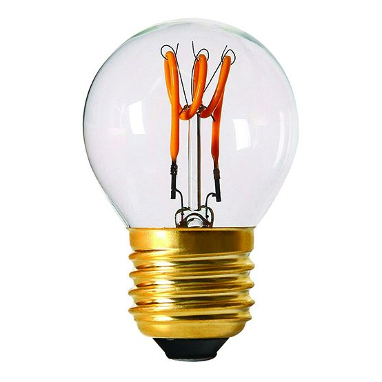 Girard sudron sphérique g45 filament led torsadée 3w e26 120lm dim. cl.