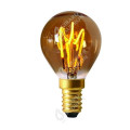 Girard sudron sphérique g45 filament led torsadée 3w e14 100lm dim. ambre