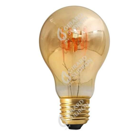 Girard sudron standard a60 filament led torsadée 3w e27 100lm dim. ambre