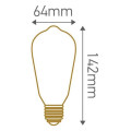 Edison st64 filament led 10w e27 2700k 1250lm opaline dim