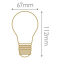 Girard sudron ecowatts - standard a60 filament led 8w e27 4000k 980lm cl.