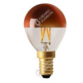 Girard sudron sphérique g45 filament led "calotte bronze" 4w e14 2700k 350lm dim.