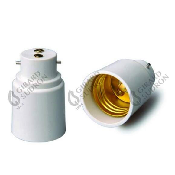 Adaptateur B22 à E27 Blanc Girard Sudron
