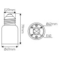 Adaptateur e27 => e40 blanc