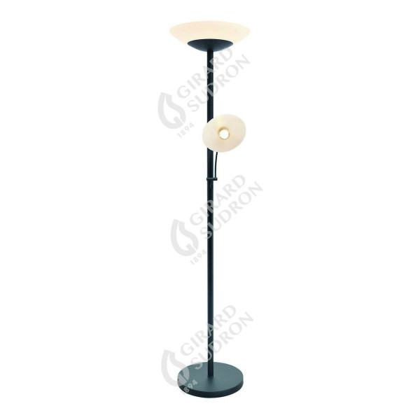 Girard sudron carpo - lampadaire avec liseuse led Ø400x1810 42+4.5w 3000k 3600+400lm 120° noir dim
