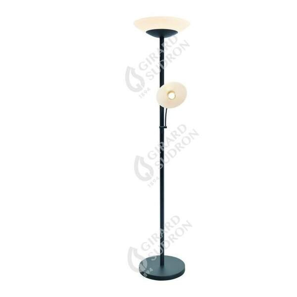 Girard sudron carpo - lampadaire avec liseuse led Ø400x1810 42+4.5w 3000k 3600+400lm 120° noir dim