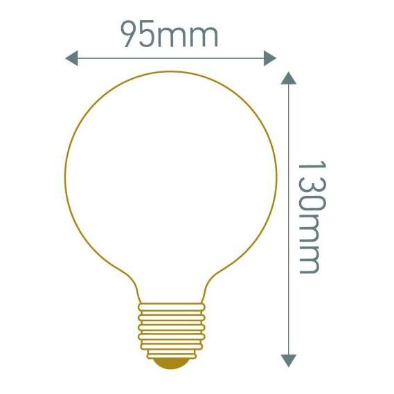 Girard sudron globe g95 led cosmos 3d 4w e27 non dim. - argent