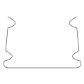 Girard sudron patte de fixation pour profile aluminium 15.5x12