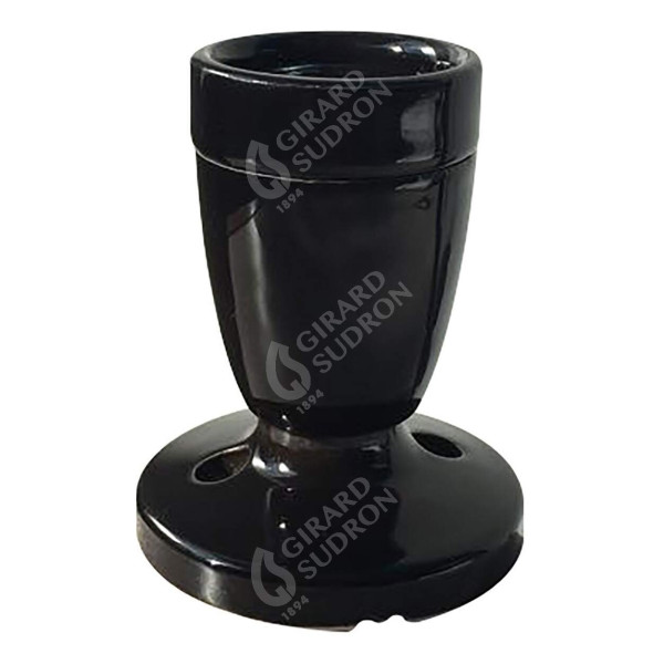 Girard sudron douille e27 ceramique sur patere noire