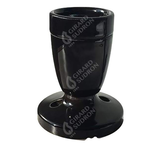 Girard sudron douille e27 ceramique sur patere noire