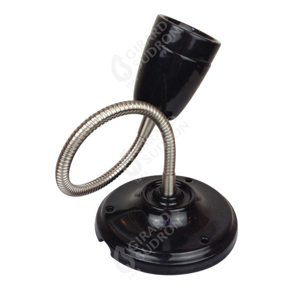 Girard sudron applique ceramique e27 + flexible noir