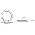 Girard sudron kili - ecowatts - luminaire encastré led Ø120x25 enc.Ø108 6w 4000k 440lm 110° blanc