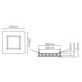 Girard sudron nimba - ecowatts - luminaire encastré led 225x225x25 enc.205x205 18w 3000k 1260lm 110° blanc