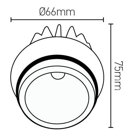 Girard sudron downlight vissable sans encastr. dimmable 4000k 10w 36