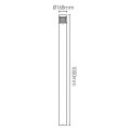 Girard sudron vesta - poteau lumineux led ip65 168x1000 25w 4000k 2250lm 180° noir