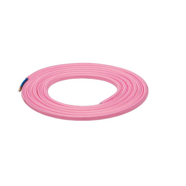 Girard sudron câble textile double isolation rose