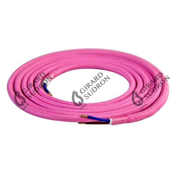 Girard sudron câble textile double isolation rose
