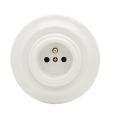 Retrocharm socket porcelain white