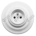 Retrocharm socket porcelain white