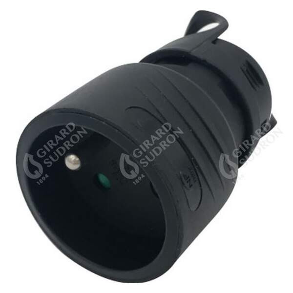 Girard sudron fiche femelle bipolaire + terre 16 a noire