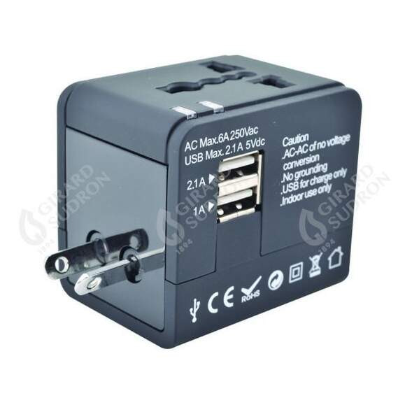 Girard sudron adaptateur universel avec port usb noir