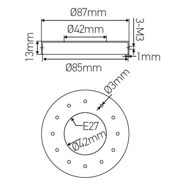 Girard sudron adaptateur  griffe d. 85 pour douilles e27