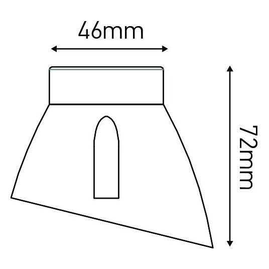 Girard sudron applique porcelaine e27 conique incliné blanc
