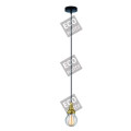 Suspension alu ip44 e27 max.25w abat-jour verre clair - doré mat extérieur cable pvc l.150cm noir