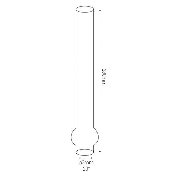 Verrerie Lampe à Pétrole 20’’ Claire Hauteur 280 mm MATADOR Girard Sudron