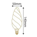 Lampe à Filament LED 4 W 2700 K 300 lm E14 Flamme F15 Girard Sudron – Dimmable