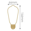 Ampoule Edison à Filament LED 4 W E27 2200 K 240 lm Twisted Girard Surdon