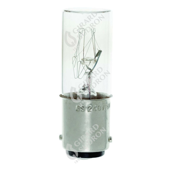 Girard sudron lamp tube incan. 15w ba15d carrée 2750k 110lm