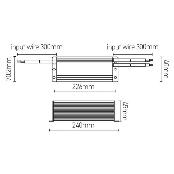 Girard sudron convertisseur pour ruban led ip 66 24v 150w dc
