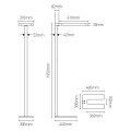 Girard sudron calyce - lampadaire led 610x310x1950 80w 4000k 7040lm 120° noir dim