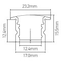 Girard sudron profile aluminium à encastrer 23.2x15.5 dépoli