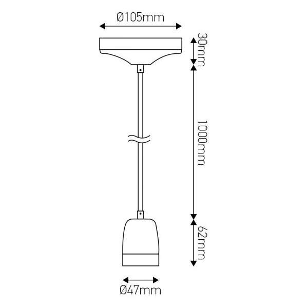 Girard sudron monture ceramique douille e27 noire