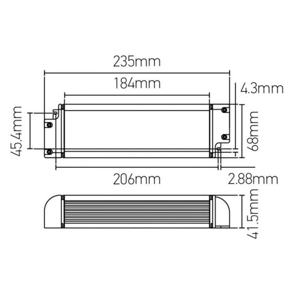 Driver pour ruban led ip20 12v220v 84w dali