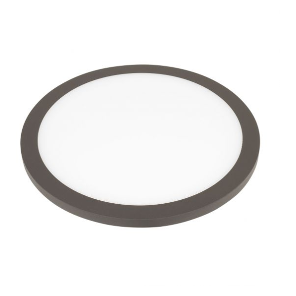 Girard sudron rama - plafonnier led ip 65 Ø270x45 14w 3000k 1000lm 120° gris foncé