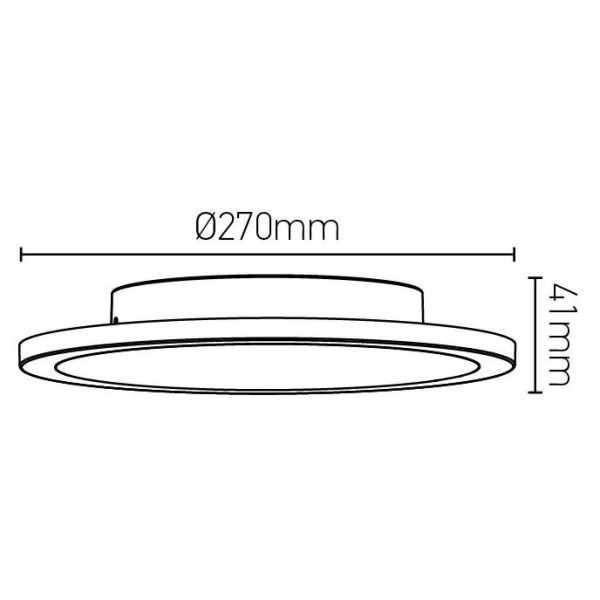 Girard sudron rama - plafonnier led ip 65 Ø270x45 14w 3000k 1000lm 120° gris foncé