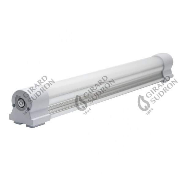 Girard sudron dione - batterie tube led 340x33.5x39 6w 6000k 700-360-75lm 120° argent dim