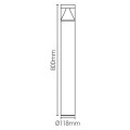 Girard sudron lucia - poteau lumineux led ip65 Ø118x800 10w 4000k 600lm 140° noir