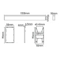 Naos  chemins lumineux d/i led 60w 4000k 6000lm 1550x50x95mm ip20 dali