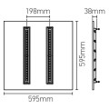 Modulux  dalle led  600 x 600 28w 3500k 3100lm ugr<16